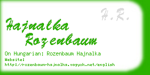 hajnalka rozenbaum business card